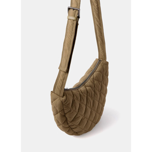 Mint Velvet Khaki Quilted Sling Bag